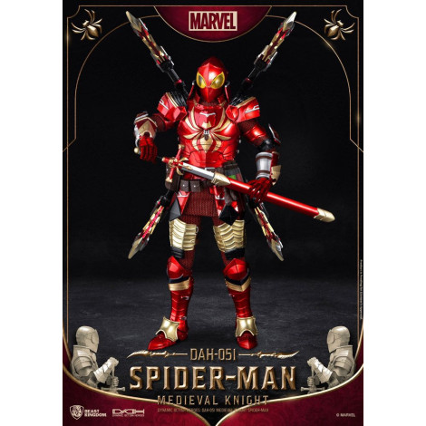 Marvel Figura Dynamic 8Ction Heroes 1/9 Cavaleiro Medieval Homem-Aranha 20 Cm