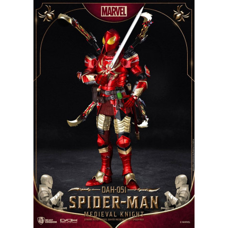 Marvel Figura Dynamic 8Ction Heroes 1/9 Cavaleiro Medieval Homem-Aranha 20 Cm