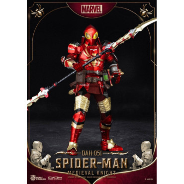 Marvel Figura Dynamic 8Ction Heroes 1/9 Cavaleiro Medieval Homem-Aranha 20 Cm