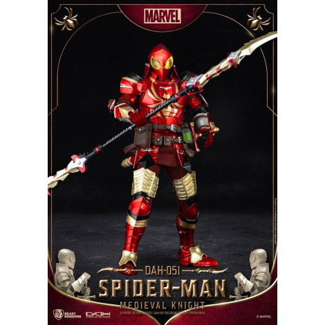 Marvel Figura Dynamic 8Ction Heroes 1/9 Cavaleiro Medieval Homem-Aranha 20 Cm