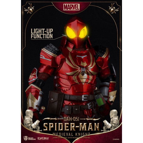 Marvel Figura Dynamic 8Ction Heroes 1/9 Cavaleiro Medieval Homem-Aranha 20 Cm