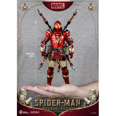 Marvel Figura Dynamic 8Ction Heroes 1/9 Cavaleiro Medieval Homem-Aranha 20 Cm