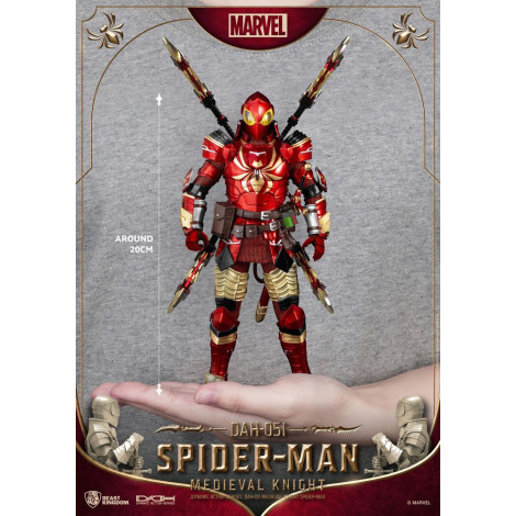 Marvel Figura Dynamic 8Ction Heroes 1/9 Cavaleiro Medieval Homem-Aranha 20 Cm