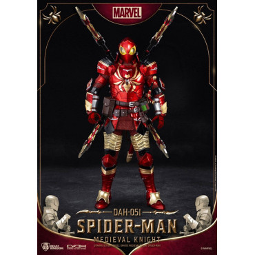 Marvel Figura Dynamic 8Ction Heroes 1/9 Cavaleiro Medieval Homem-Aranha 20 Cm