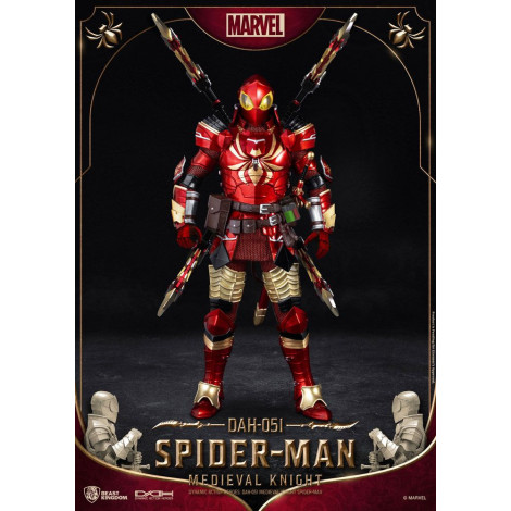 Marvel Figura Dynamic 8Ction Heroes 1/9 Cavaleiro Medieval Homem-Aranha 20 Cm