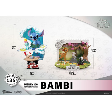 Disney 100º Aniversário Pvc Diorama D-Stage Bambi 12 Cm