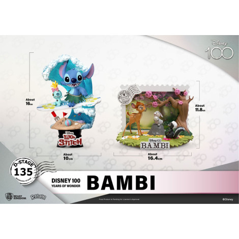 Disney 100º Aniversário Pvc Diorama D-Stage Bambi 12 Cm