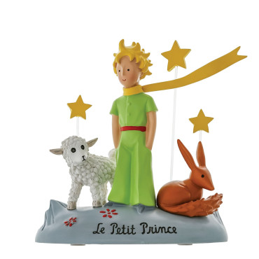 Figura O Principezinho com raposa e cordeiro 16cm