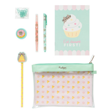 Conjunto de artigos de papelaria da coleção Pusheen Foodie