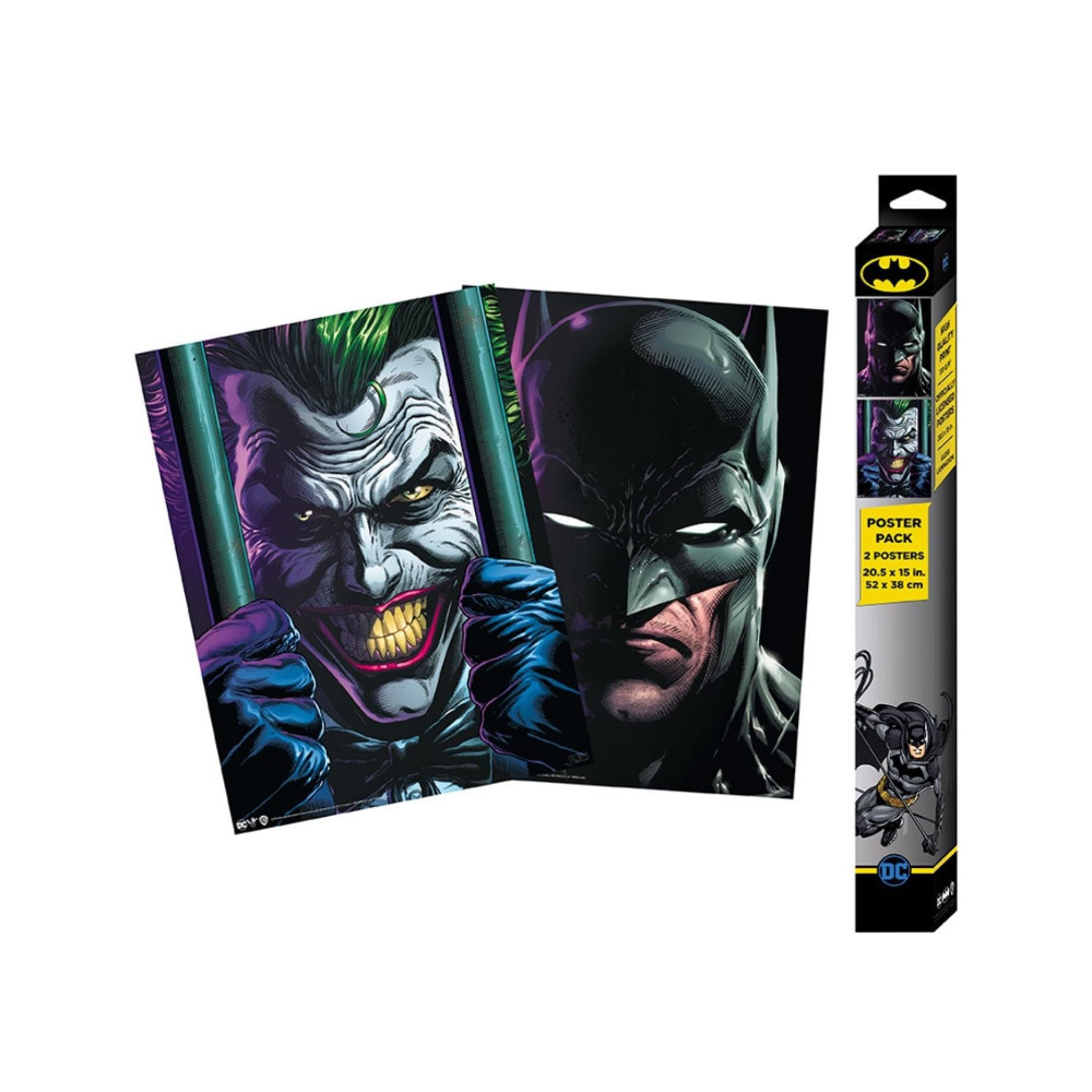 Conjunto 2 mini posters 52x38 Batman e Joker