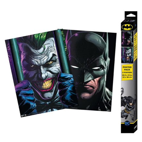 Conjunto 2 mini posters 52x38 Batman e Joker