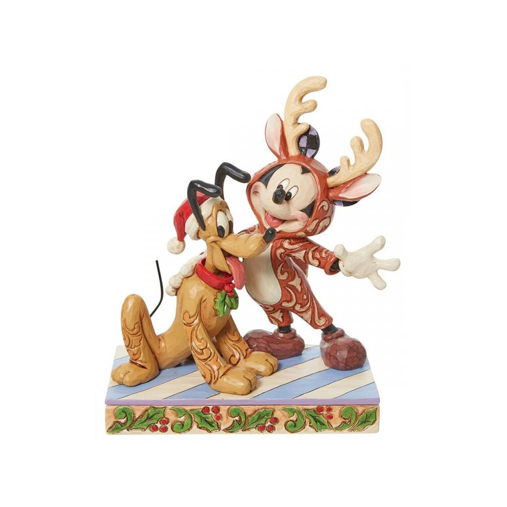 Figura de Natal do Mickey e do Pluto Enesco