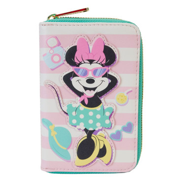 Loungefly Carteira Disney Minnie Mouse estilo bolsa de férias