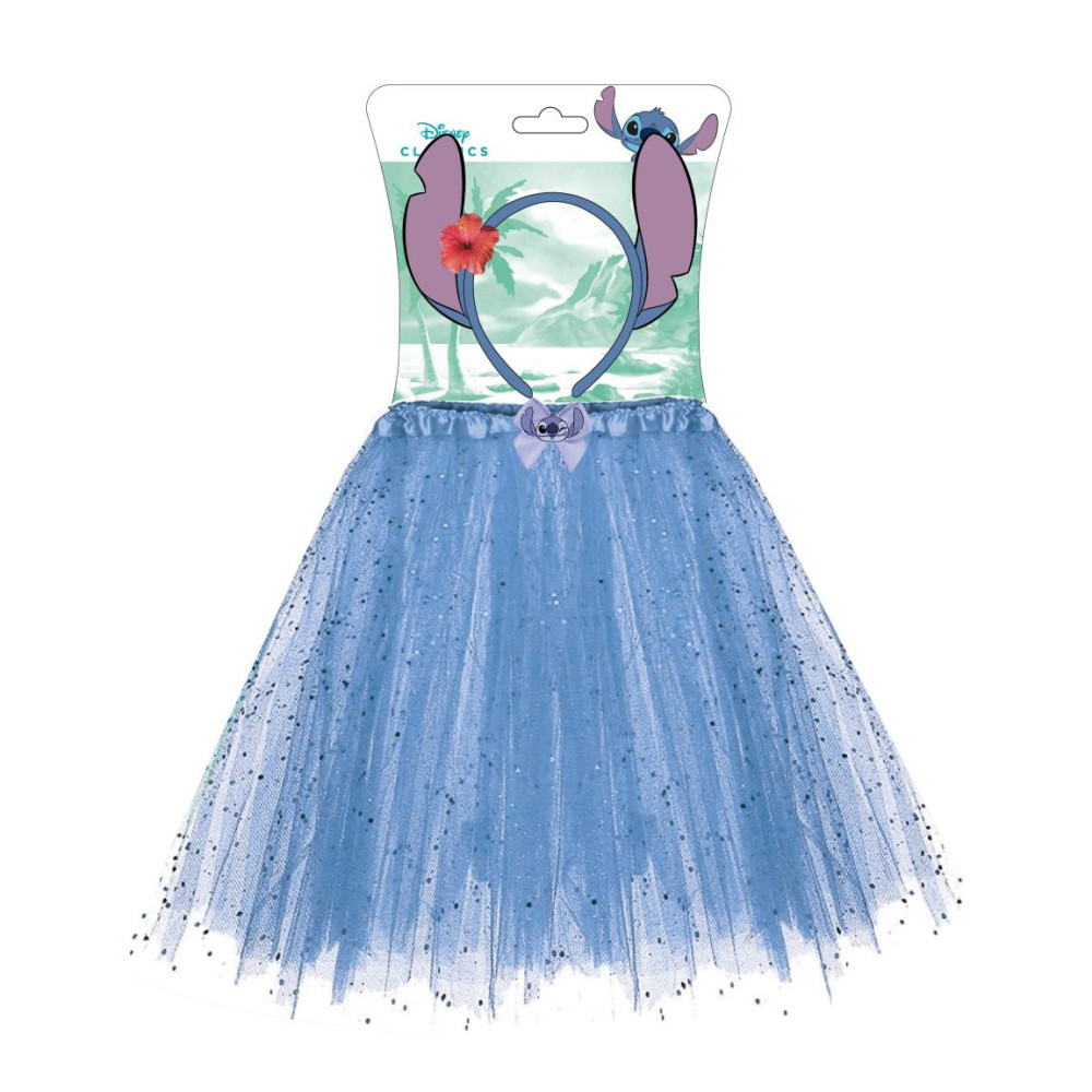 Conjunto de tutu e bandolete para criança da Disney Stitch