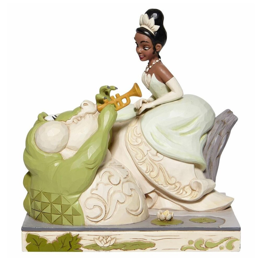 Tiana e o Sapo Figura da Floresta Branca Enesco