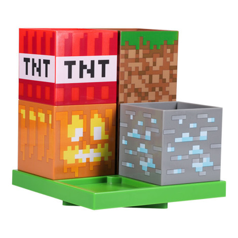 Organizador de secretária Minecraft