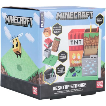 Organizador de secretária Minecraft