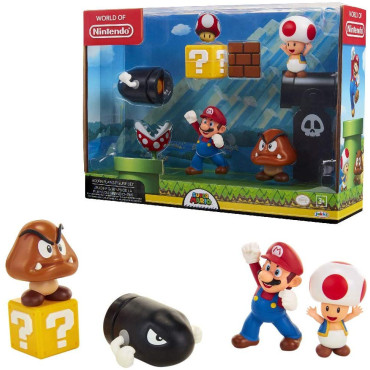 Conjunto de 5 figuras Super Mario Bros Nintendo 6 cm