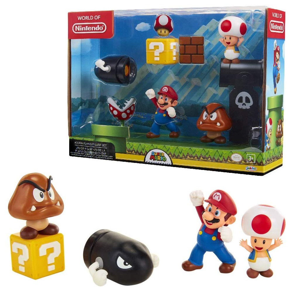 Conjunto de 5 figuras Super Mario Bros Nintendo 6 cm