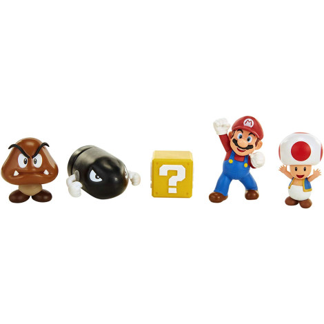 Conjunto de 5 figuras Super Mario Bros Nintendo 6 cm