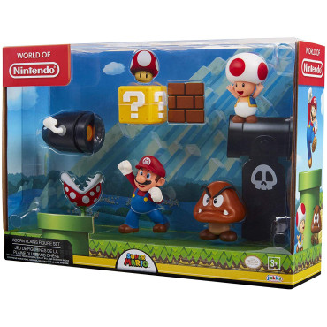 Conjunto de 5 figuras Super Mario Bros Nintendo 6 cm