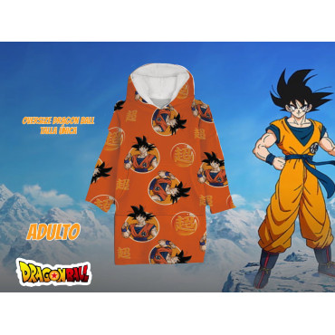 Dragon Ball Poncho Goku Flanela Adulto