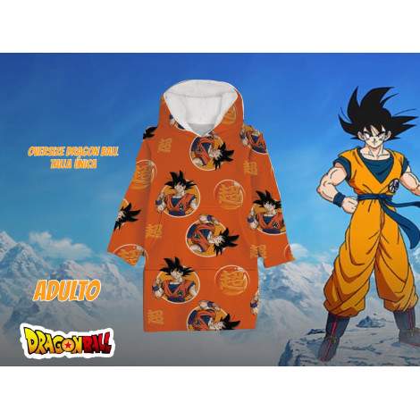 Dragon Ball Poncho Goku Flanela Adulto