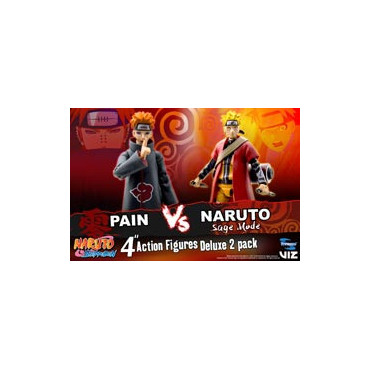 Conjunto de 2 figuras de Pain e Naruto Sage Mode Edição Limitada