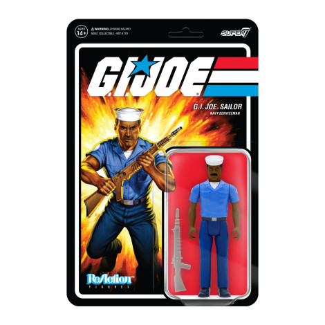 Reaction Figure GI Joe Blueshirt Mustache Castanho