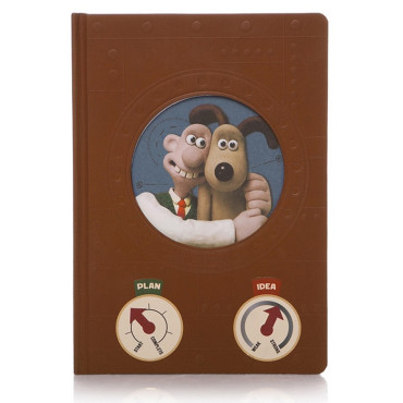 Caderno de notas A5 dos inventores de Wallace e Gromit