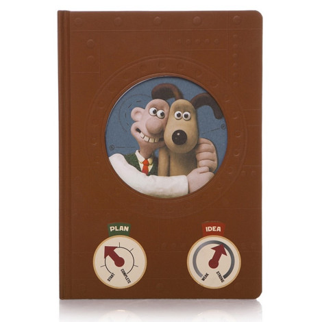 Caderno de notas A5 dos inventores de Wallace e Gromit