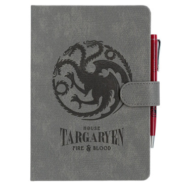 Caderno e caneta Targaryen A5 de Game of Thrones