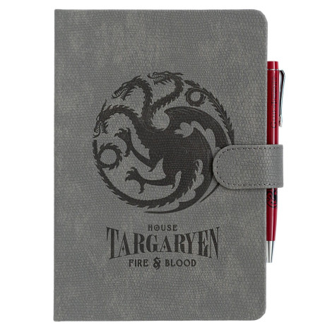 Caderno e caneta Targaryen A5 de Game of Thrones