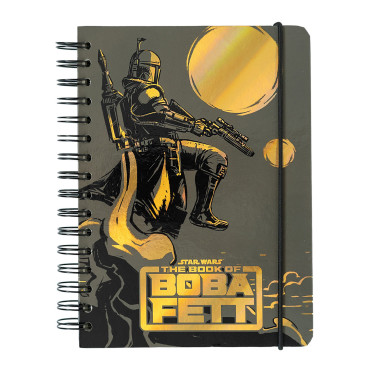 Caderno de capa pautada A5 O livro de Boba Fett