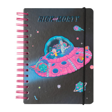 Caderno de capa pautada A5 Rick and Morty