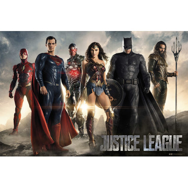 Cartaz DC Comics Liga da Justiça Personagens