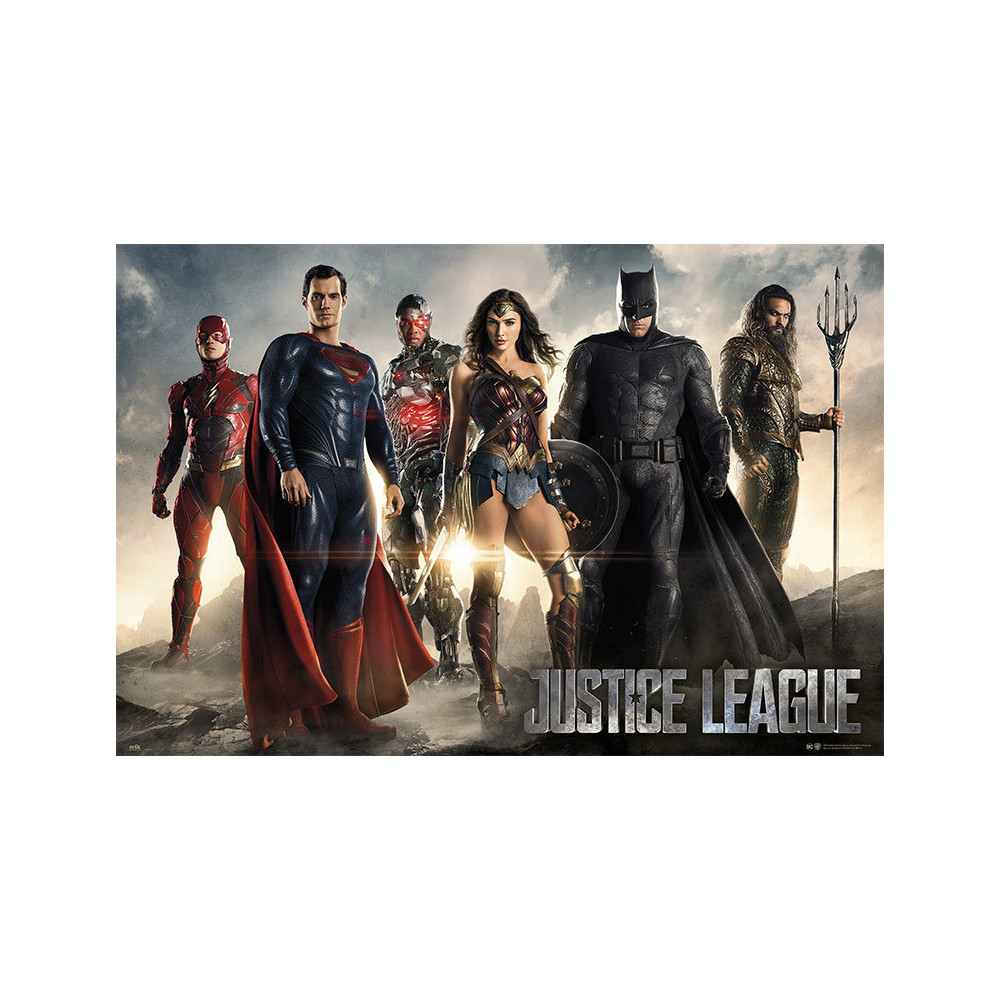 Cartaz DC Comics Liga da Justiça Personagens