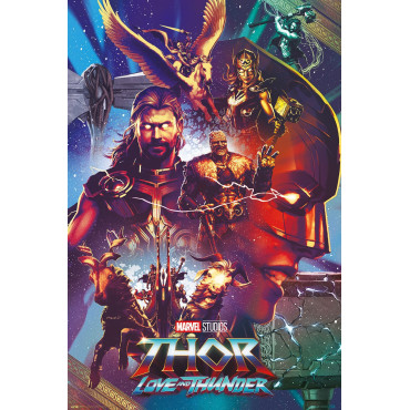 Poster Marvel Thor Amor e Trovão