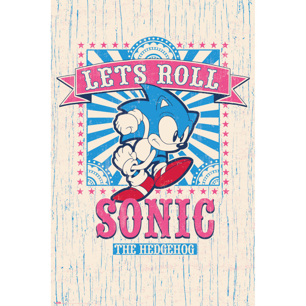 Cartaz Sonic Let's Roll