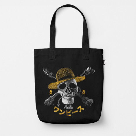 Saco de pano Jolly Roger Chapéu de palha One Piece