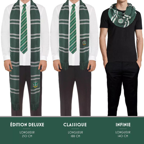 Cachecol Slytherin de luxo Harry Potter