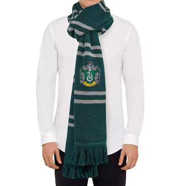 Cachecol Slytherin de luxo Harry Potter