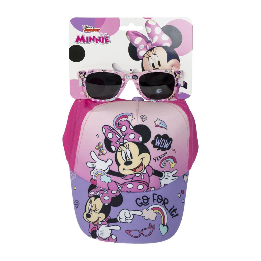 CONJUNTO DE BONÉS MINNIE ÓCULOS DE SOL