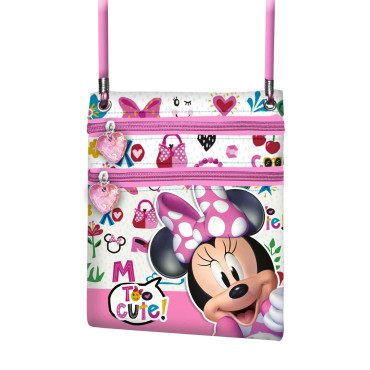 Mala de ombro cor-de-rosa da Minnie Mouse