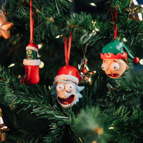 Ornamentos de Natal Rick, Morty e Rick Pickle