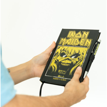 Caderno A5 Iron Maiden com caneta projectora Iron Maiden