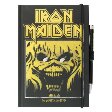 Caderno A5 Iron Maiden com caneta projectora Iron Maiden