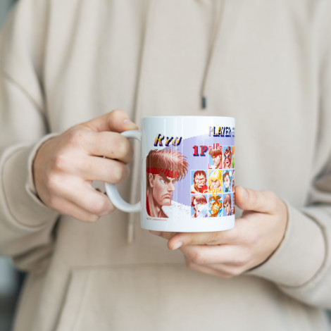 Caneca de seleção de jogador de Street Fighter