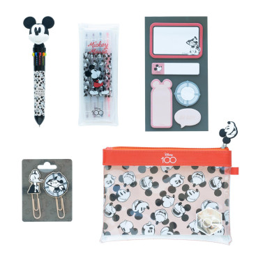 Kit de artigos de papelaria Disney Mickey 100th Anniversary