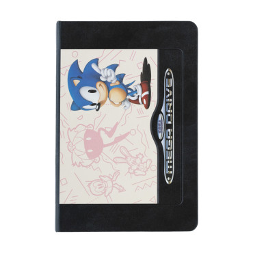 Bloco de notas A5 com capa de caixa Sonic